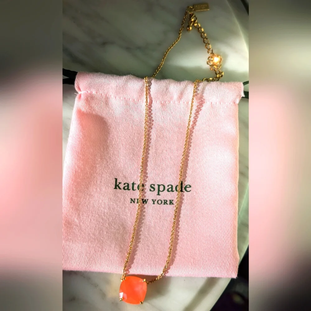 Kate Spade Cause a Stir Necklace in 🪸 🪸 🪸 Coral w/pouch